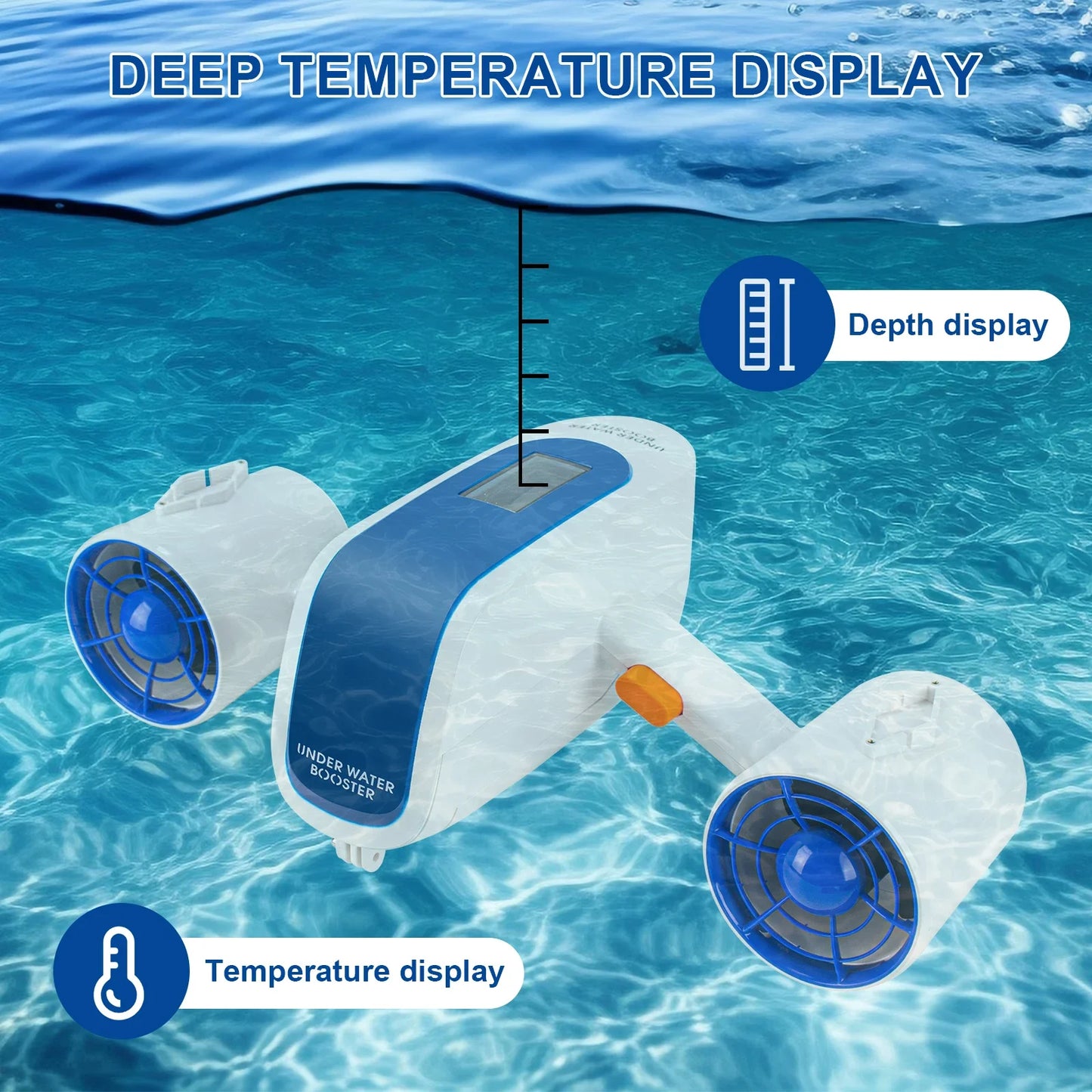 Swimming Diving Motor Electric Sea Scooter Underwater Booster with     Mount for Diving, Snorkeling and Swimming