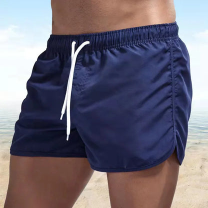 Men's Beach Shorts 2025 Summer Swimming Fitness Pants Quick drying Swimming Men's Surfing Breathable Drawstring Fashion Leisure