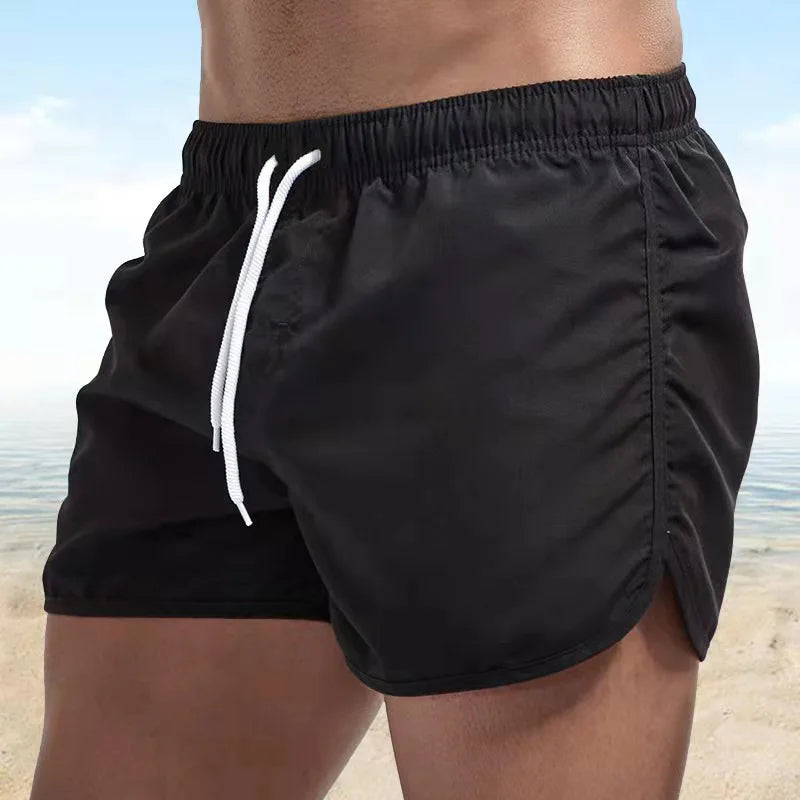 Men's Beach Shorts 2025 Summer Swimming Fitness Pants Quick drying Swimming Men's Surfing Breathable Drawstring Fashion Leisure
