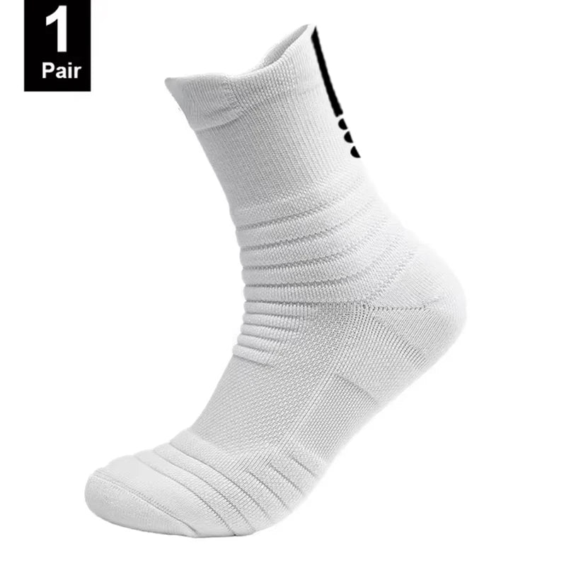 1/3 Pairs Anti-slip Football Socks Men Cotton Sock Short Long Tube Soccer Basketball Sport Socks Breathable Deodorous Sock 39-45