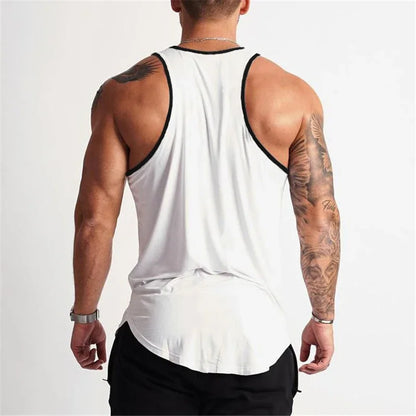 Gym Bodybuilding Workout Muscle  Breathable Sleeveless T-Shirts Mens Fitness Running Tank Tops Summer Cool Cotton Sport Singlets